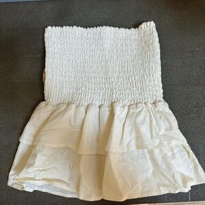 MAJORELLE Cream Mini Skirt